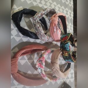 Floral and Solid Headband Set 7 Total